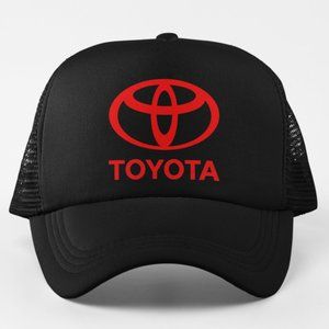 NEW Toyota Motors Car Logo Foam Trucker Mesh Snapback BLACK RED